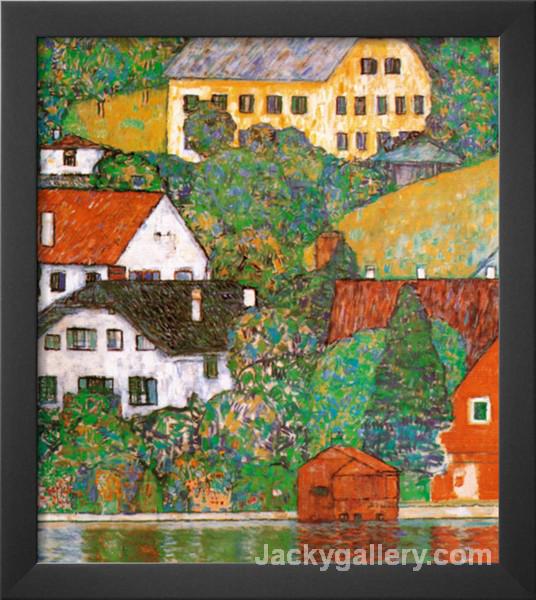 Houses at Unterach by Gustav Klimt paintings reproduction
